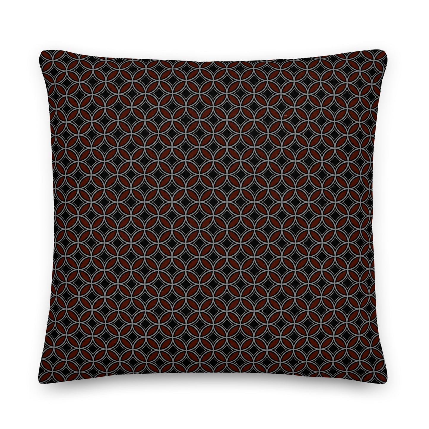 Flower of Life Black Premium Throw Pillow