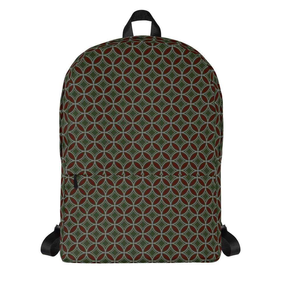 Flower of Life Tree Green Backpack