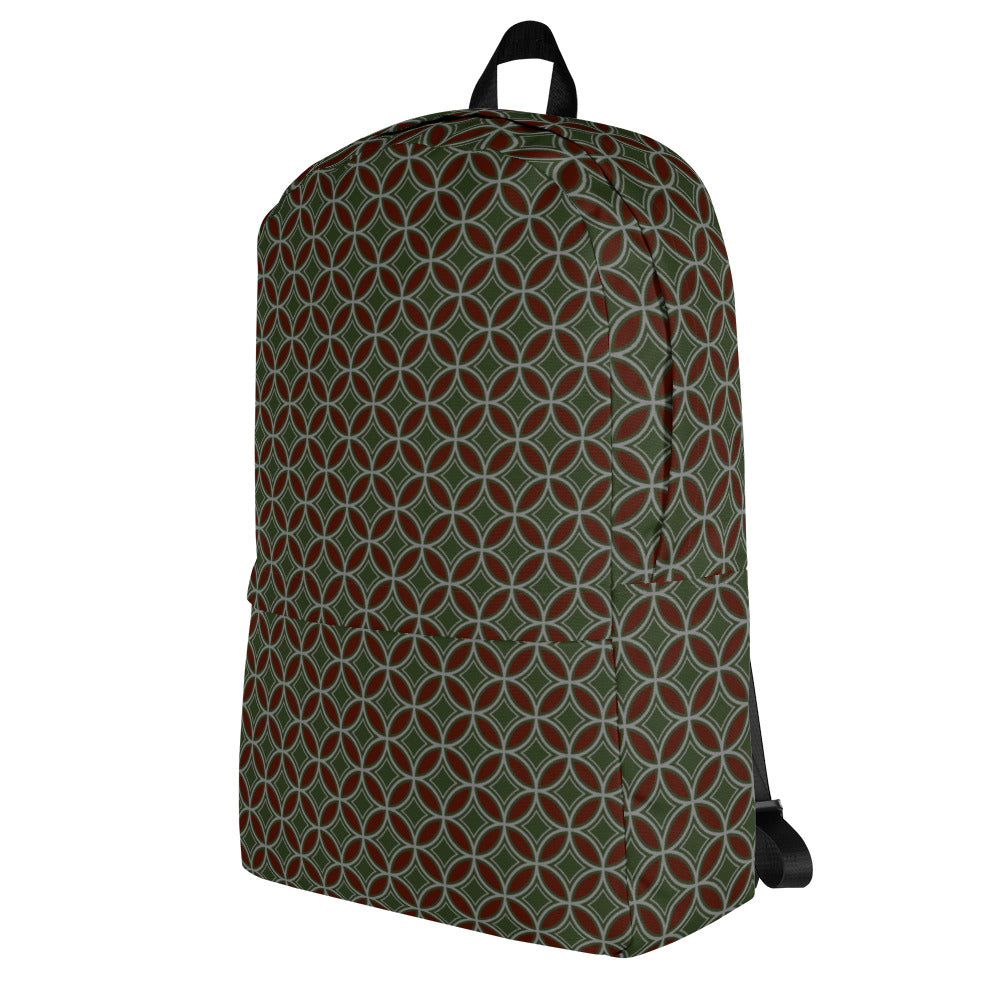 Flower of Life Tree Green Backpack