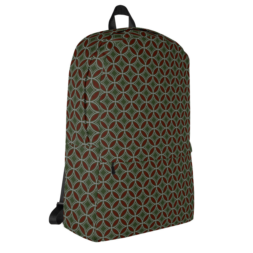 Flower of Life Tree Green Backpack