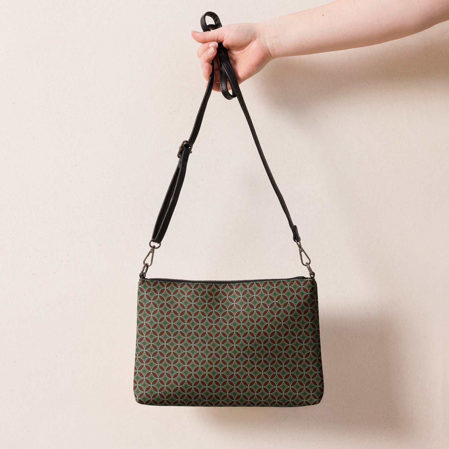 Flower of Life Tree Green Crossbody Bag