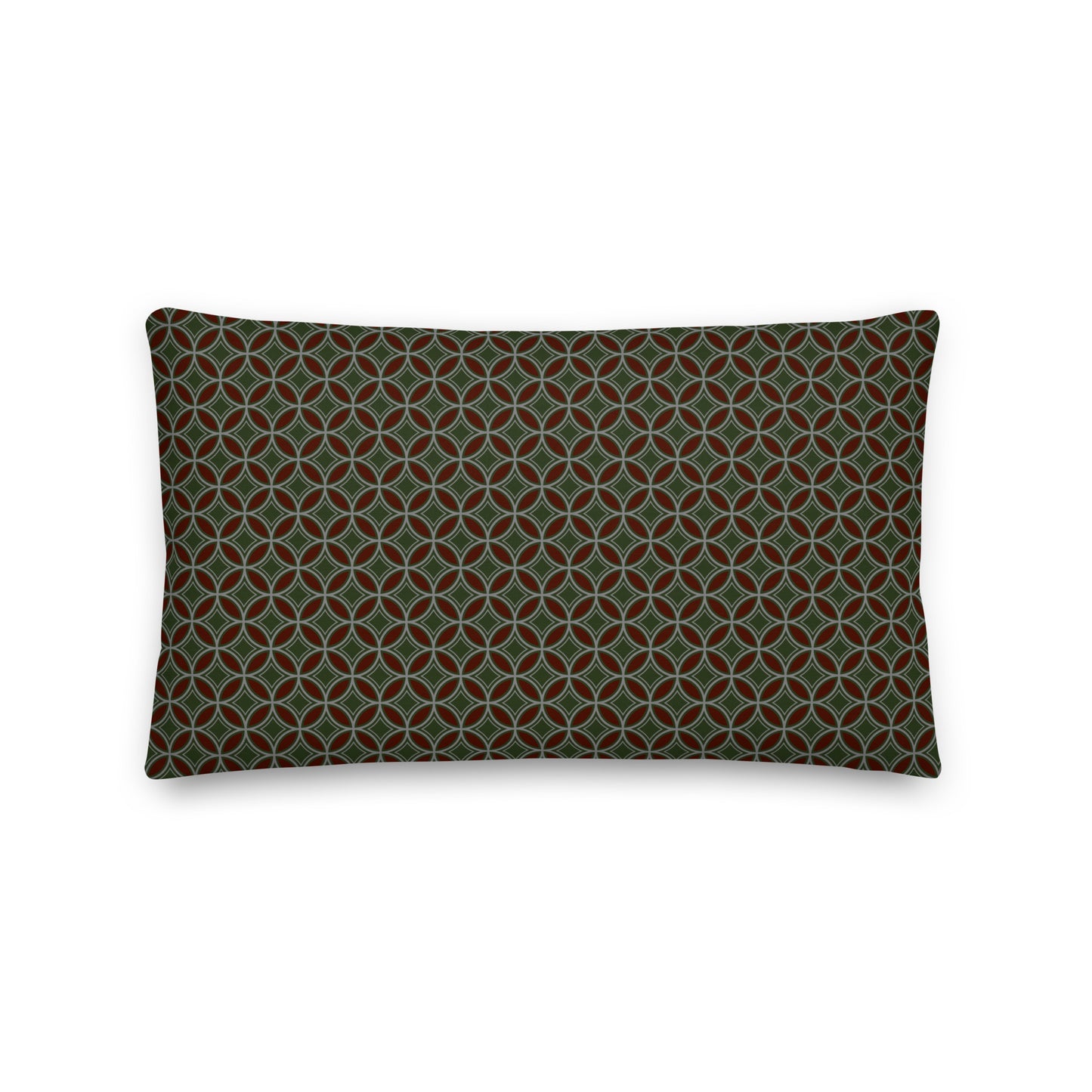 Flower of Life Tree Green Premium Throw Pillow