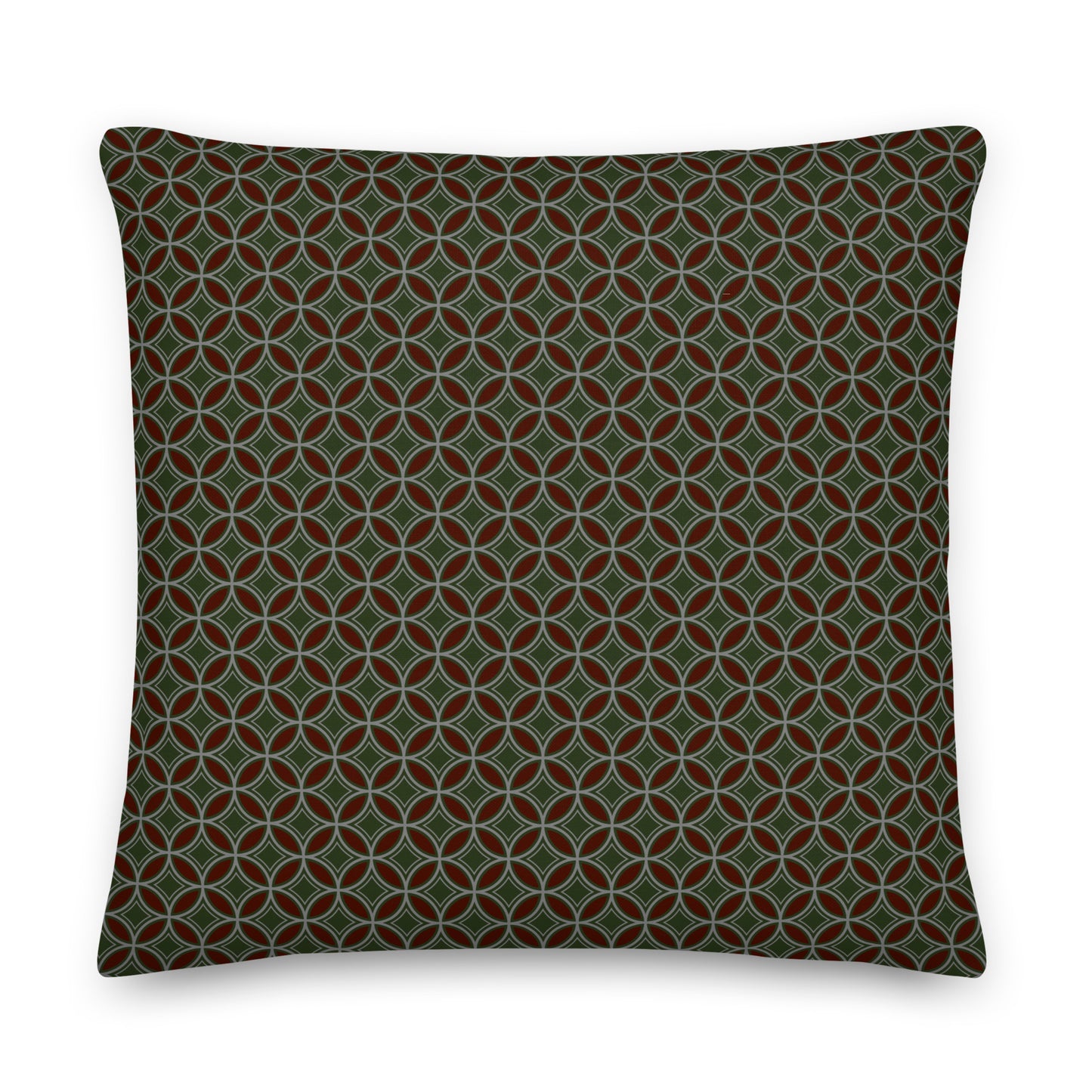 Flower of Life Tree Green Premium Throw Pillow