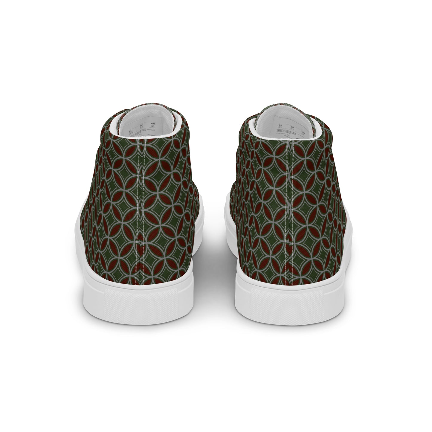 Flower of Life Tree Green Women’s High Top Canvas Shoes