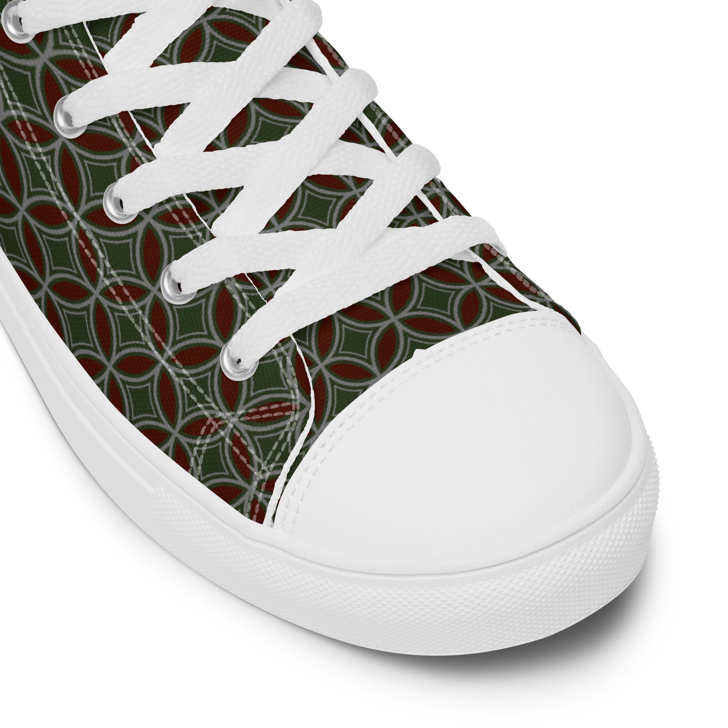 Flower of Life Tree Green Women’s High Top Canvas Shoes