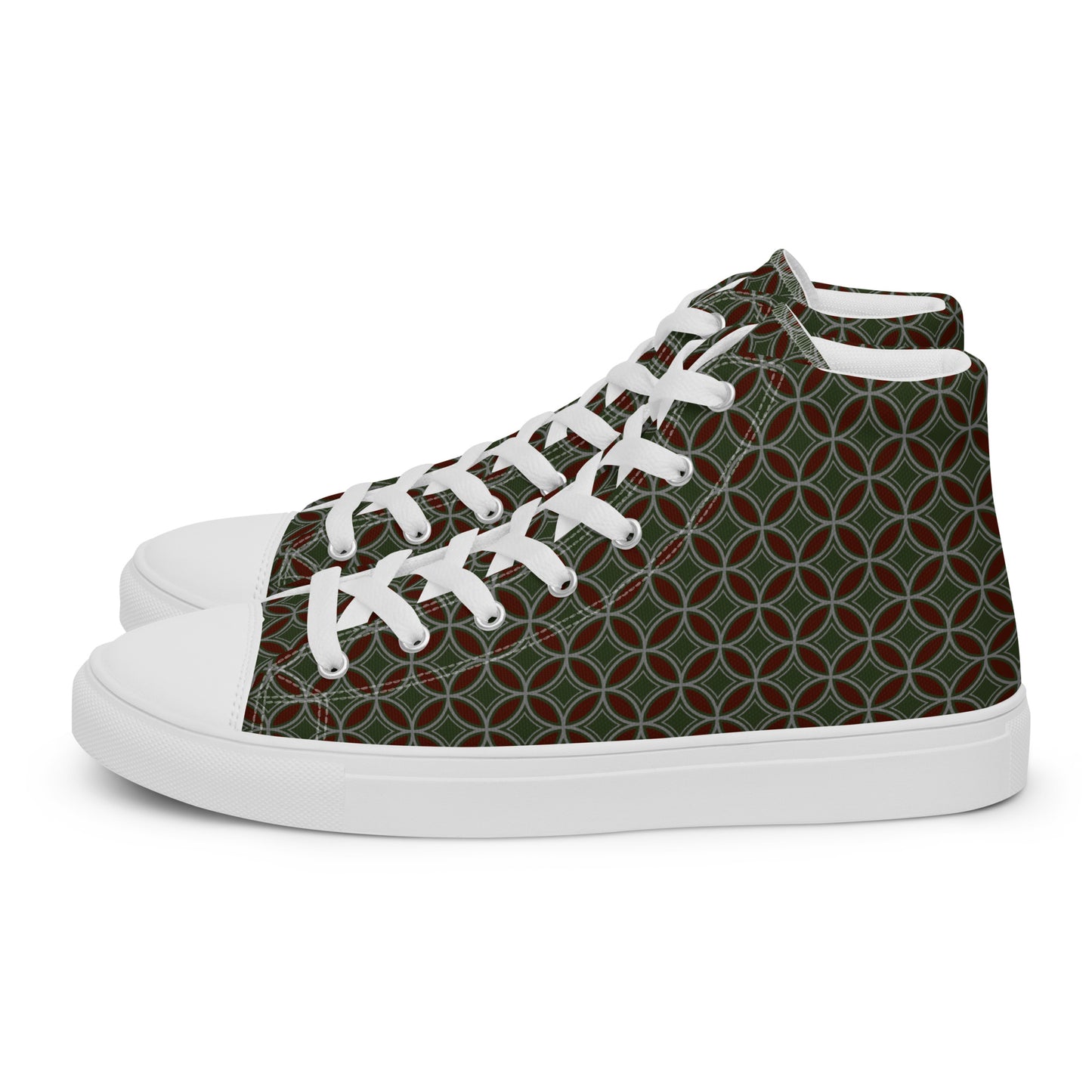 Flower of Life Tree Green Women’s High Top Canvas Shoes