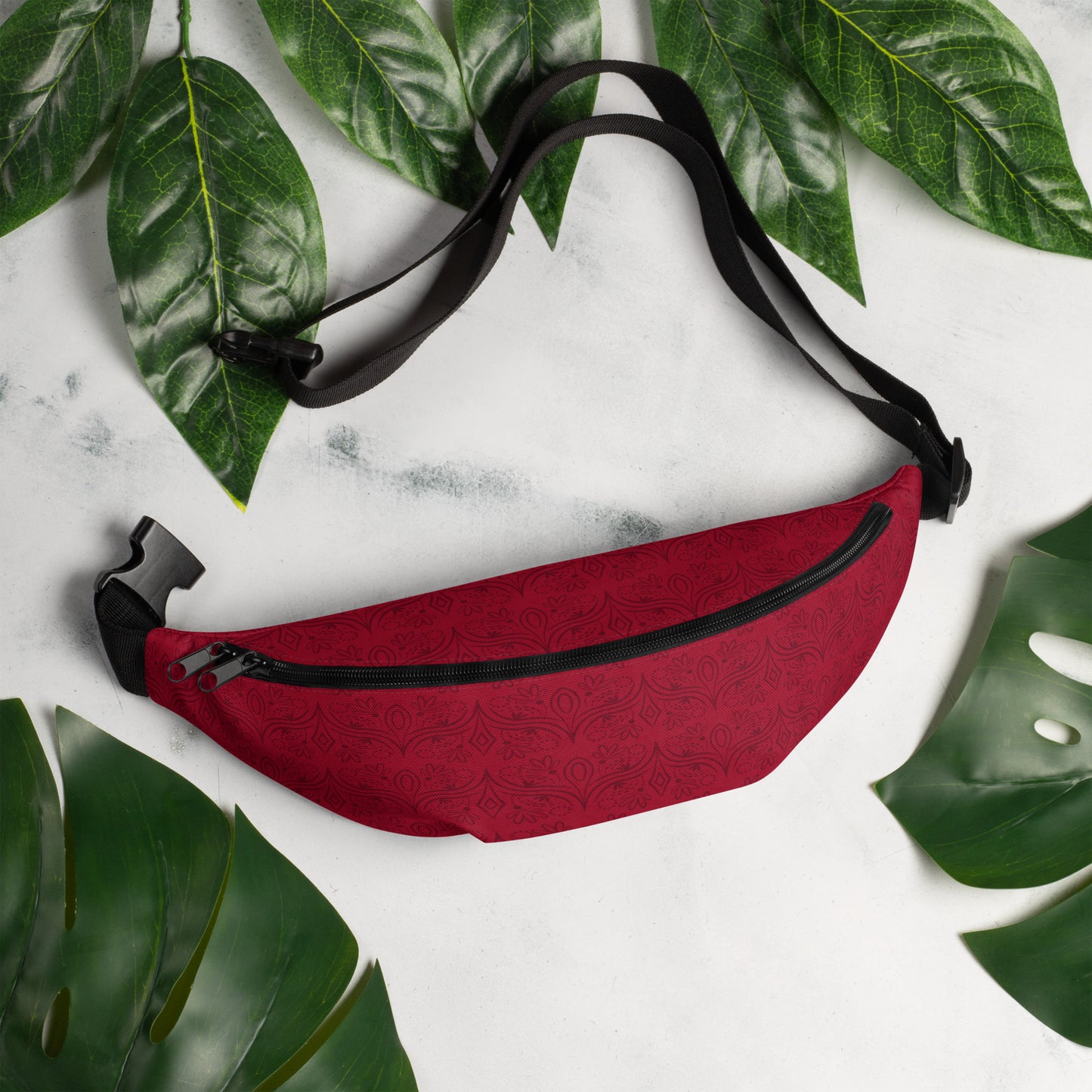 Geometric Star Red Fanny Pack