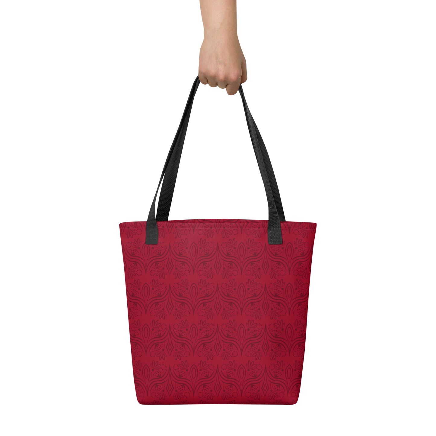 Geometric Star Red Tote Bag