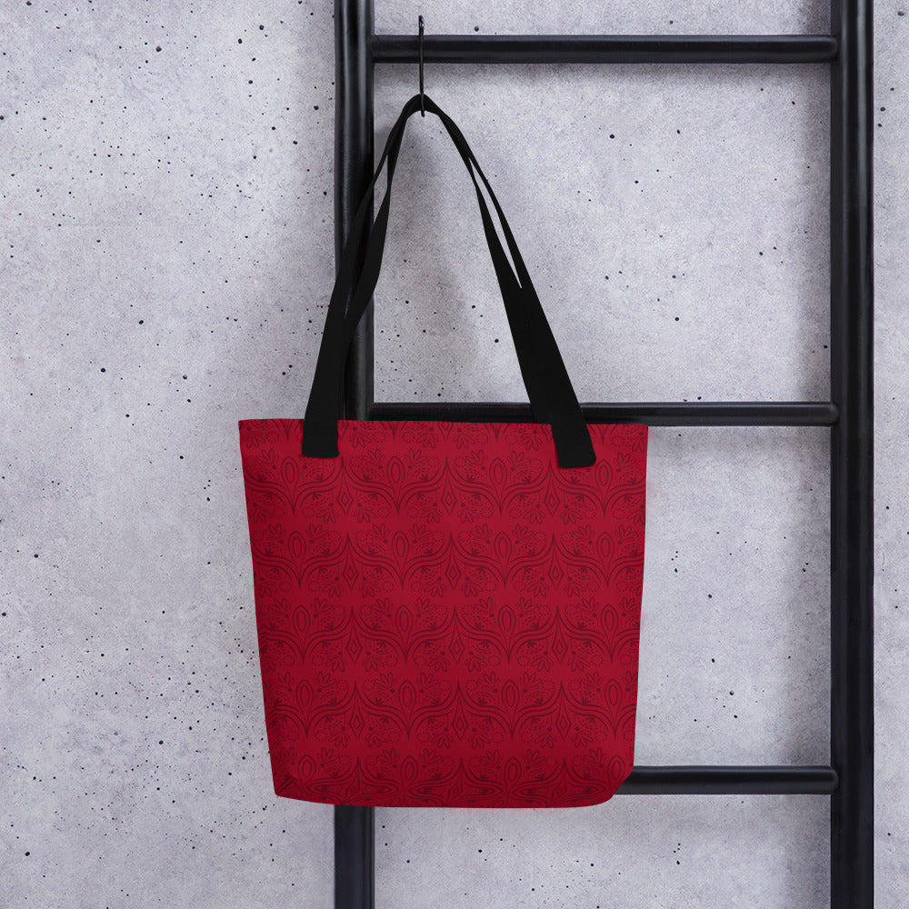 Geometric Star Red Tote Bag