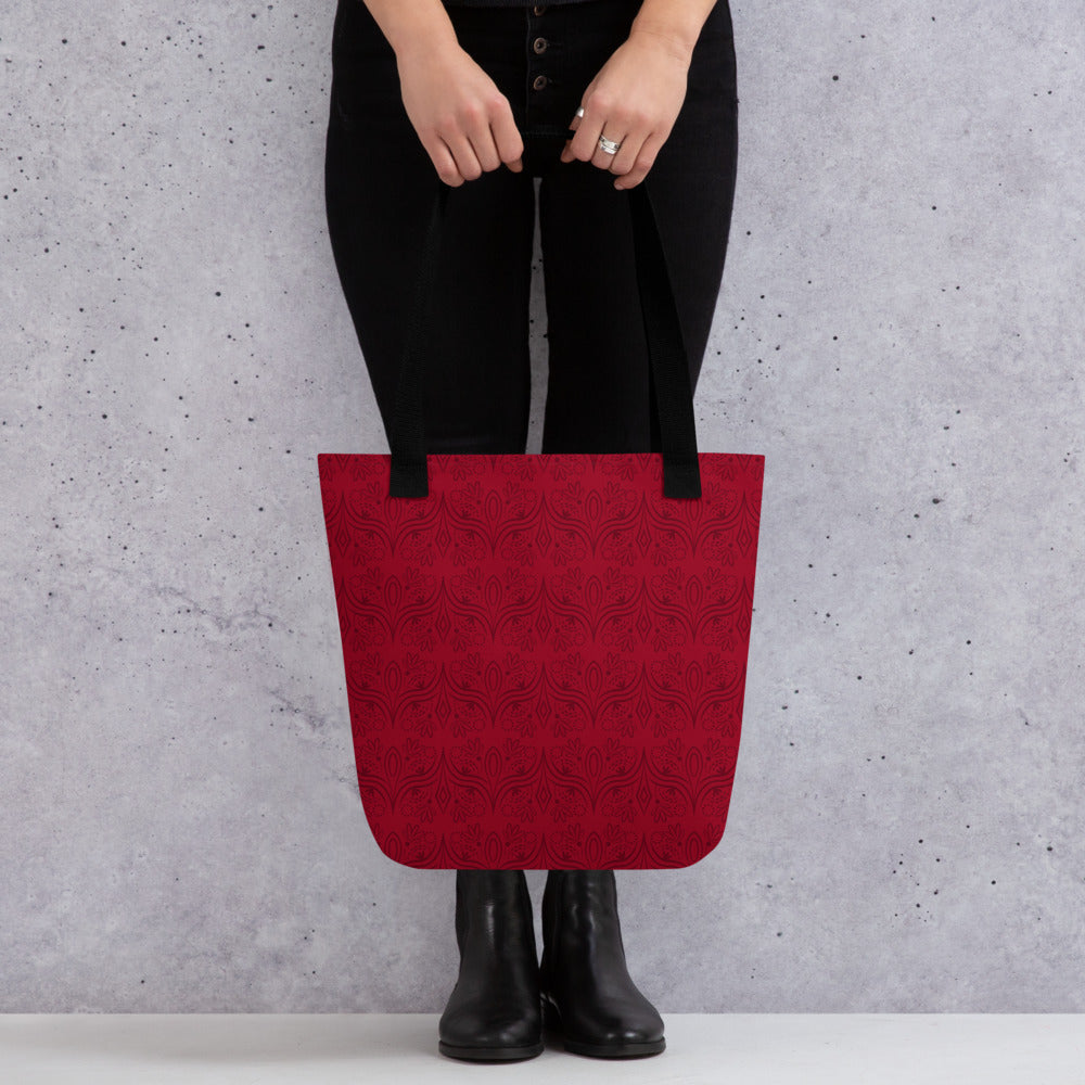 Geometric Star Red Tote Bag