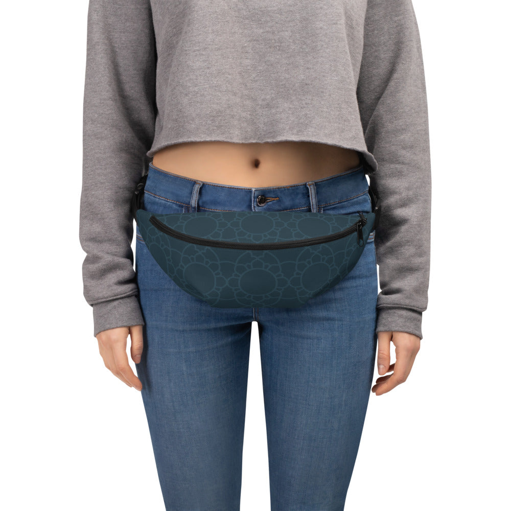 Geometric Winter Blue Fanny Pack