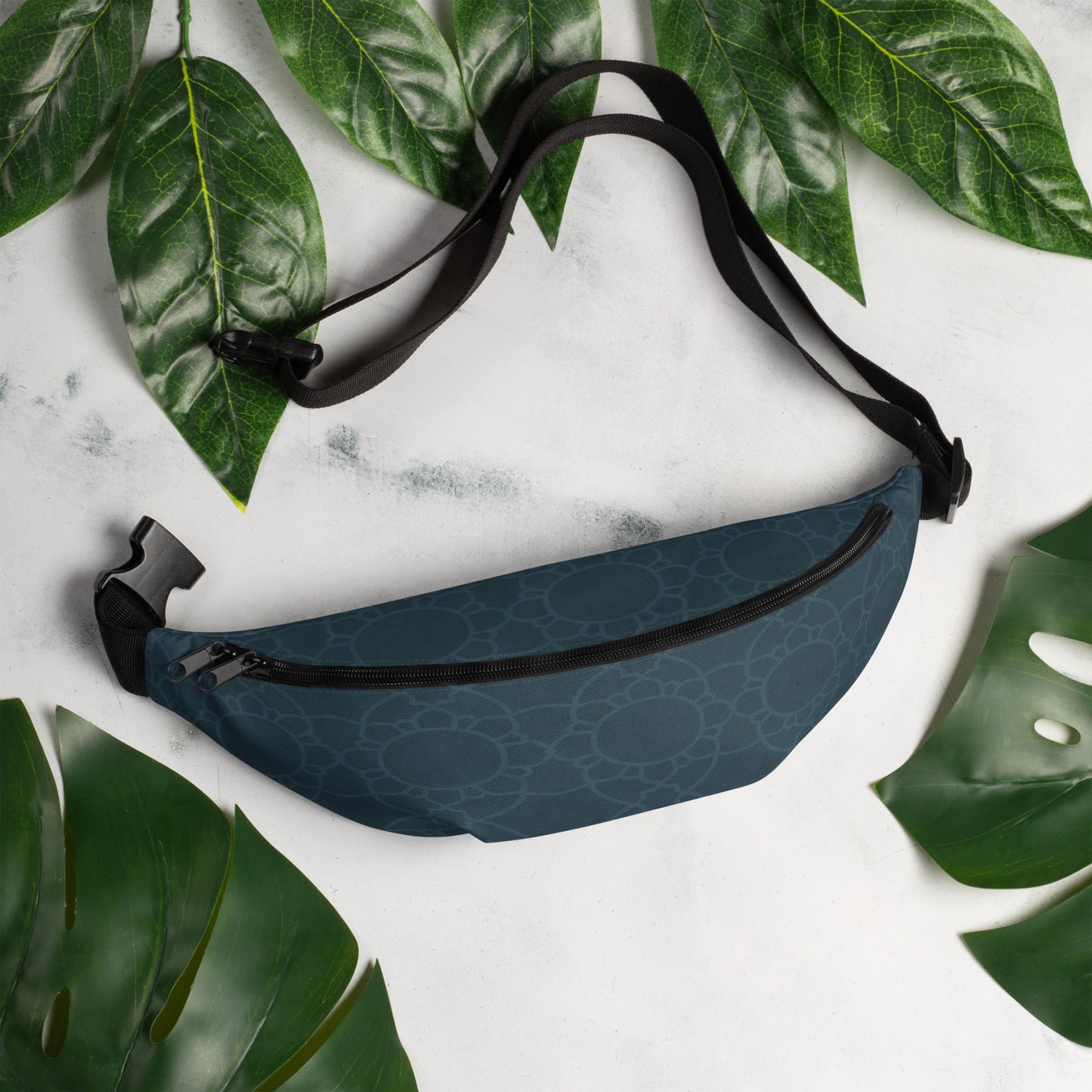 Geometric Winter Blue Fanny Pack