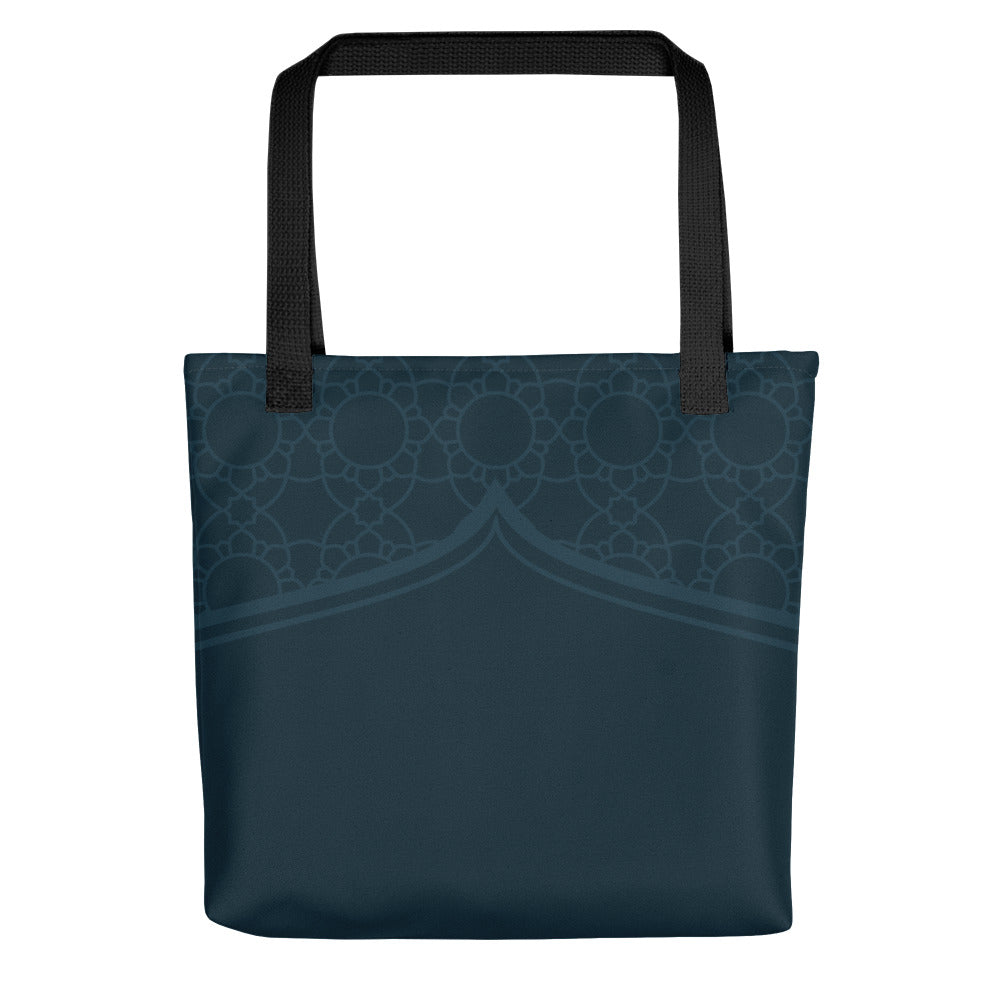 Geometric Winter Blue Tote Bag