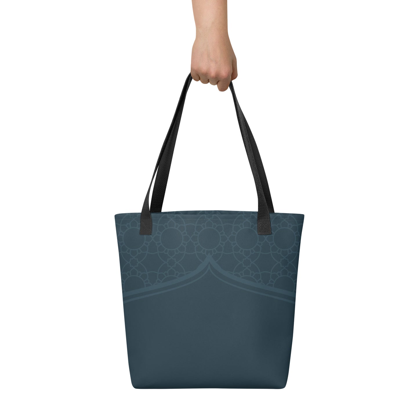 Geometric Winter Blue Tote Bag