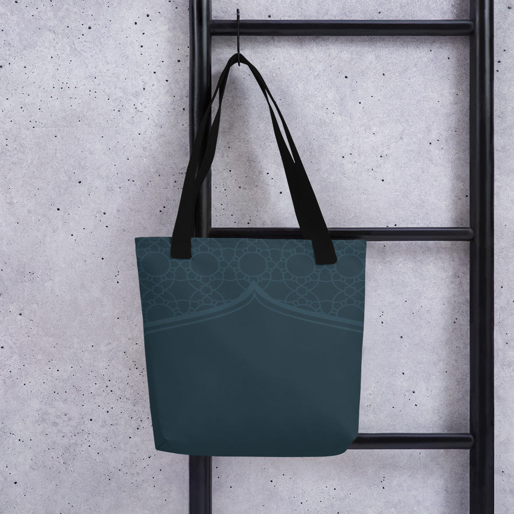 Geometric Winter Blue Tote Bag