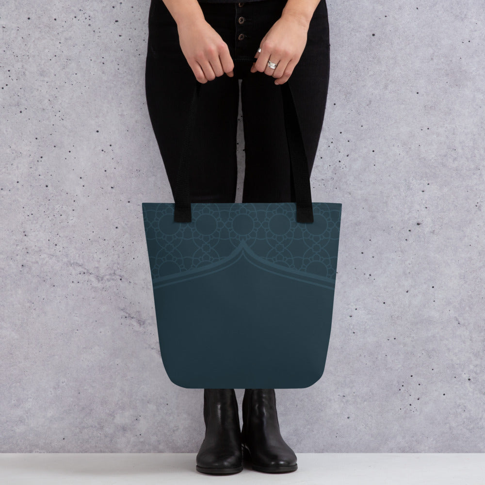 Geometric Winter Blue Tote Bag