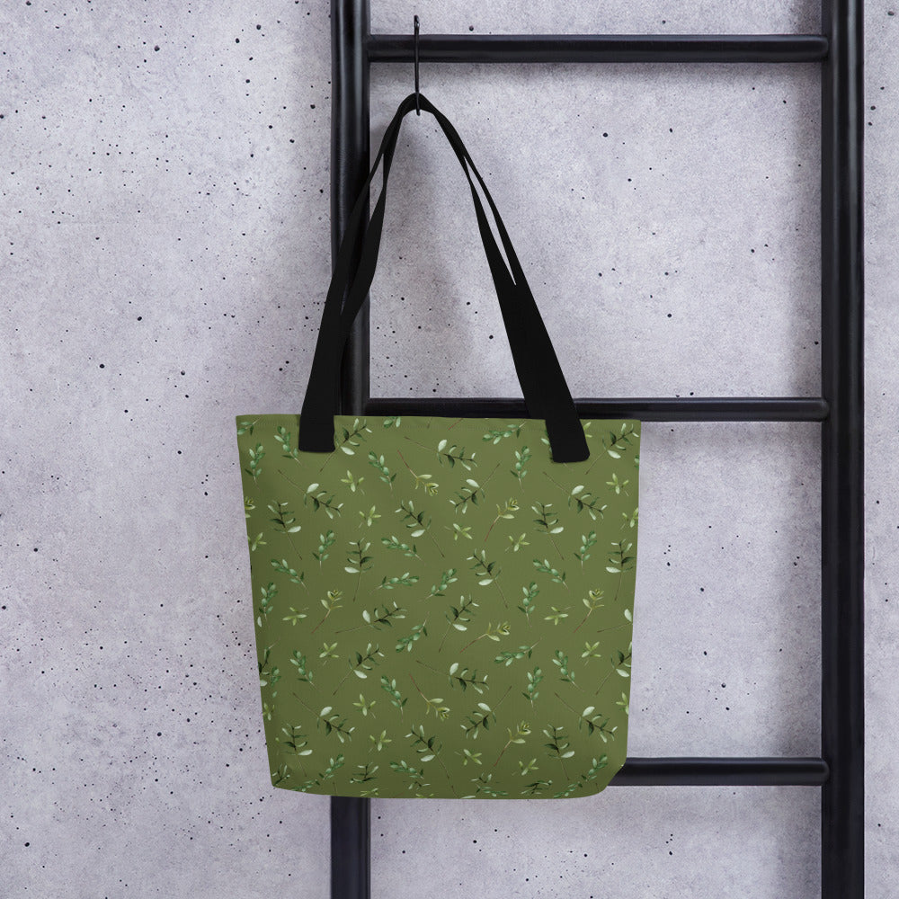 Greenery Wood Green Tote Bag