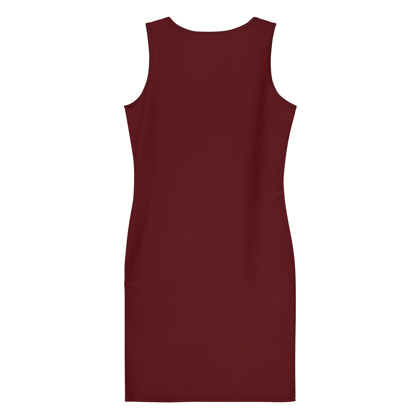 Galaxy Red Fitted Dress-back-flat