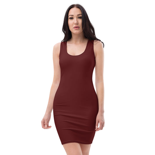 Galaxy Red Fitted Dress-front