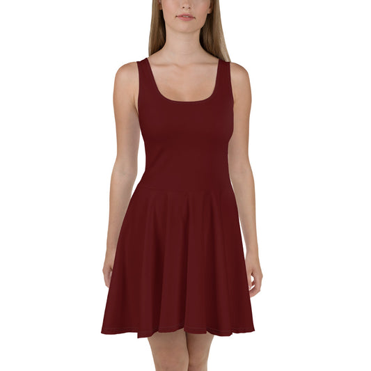 Galaxy Red Skater Dress -front