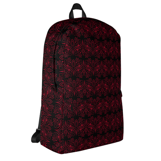 Geometric Black Star Red Backpack