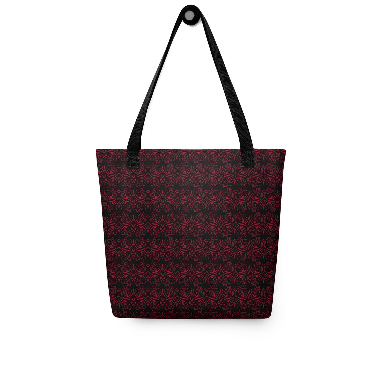 Geometric Black Star Red Tote Bag