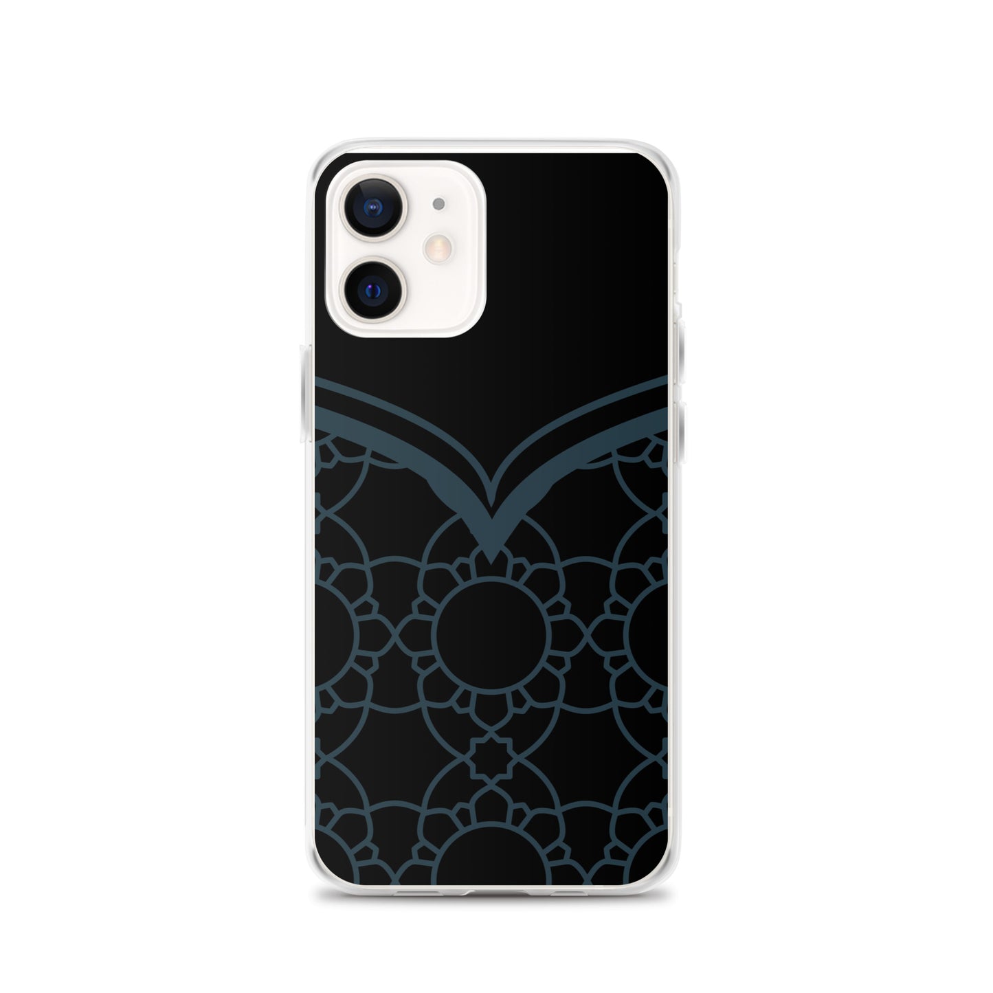 Geometric Black Winter Blue Clear Case for iPhone®