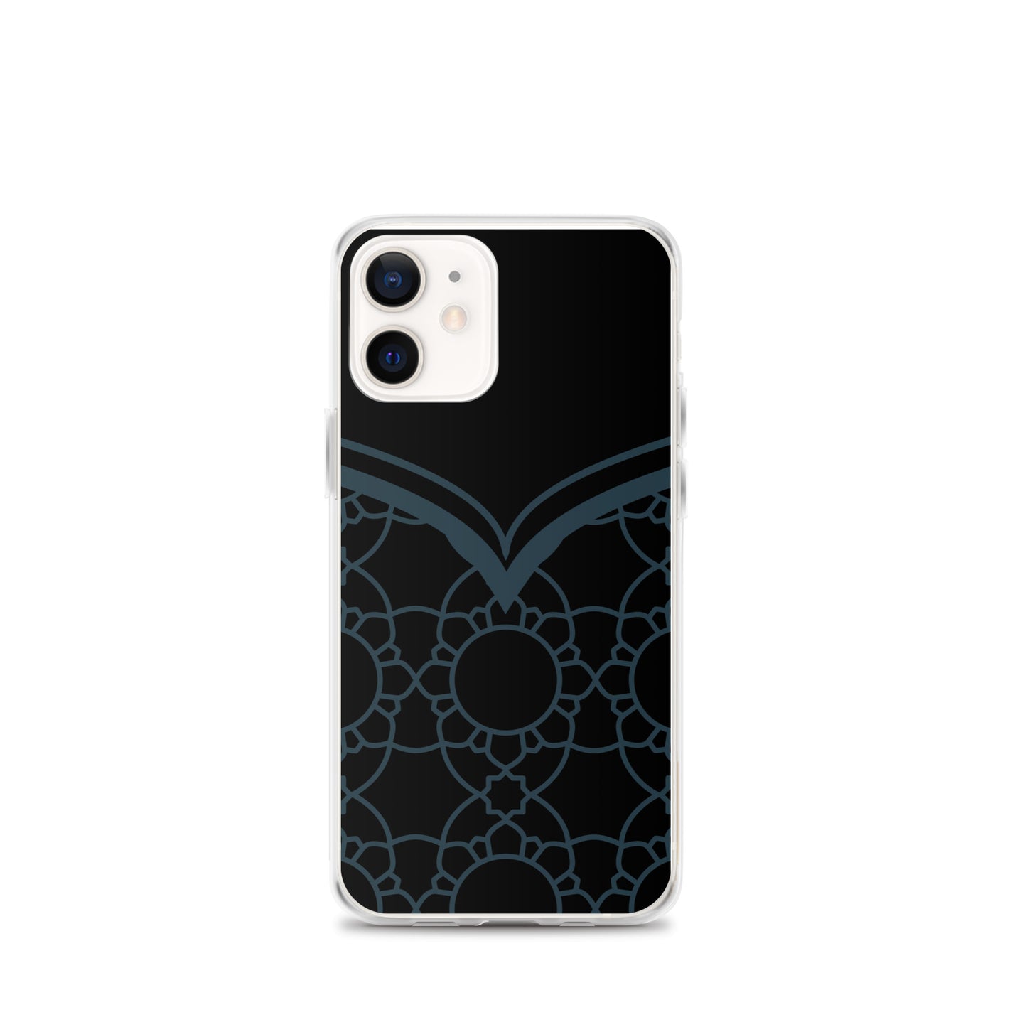 Geometric Black Winter Blue Clear Case for iPhone®