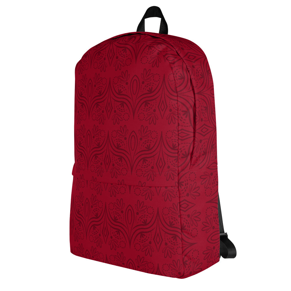 Geometric Star Red Backpack