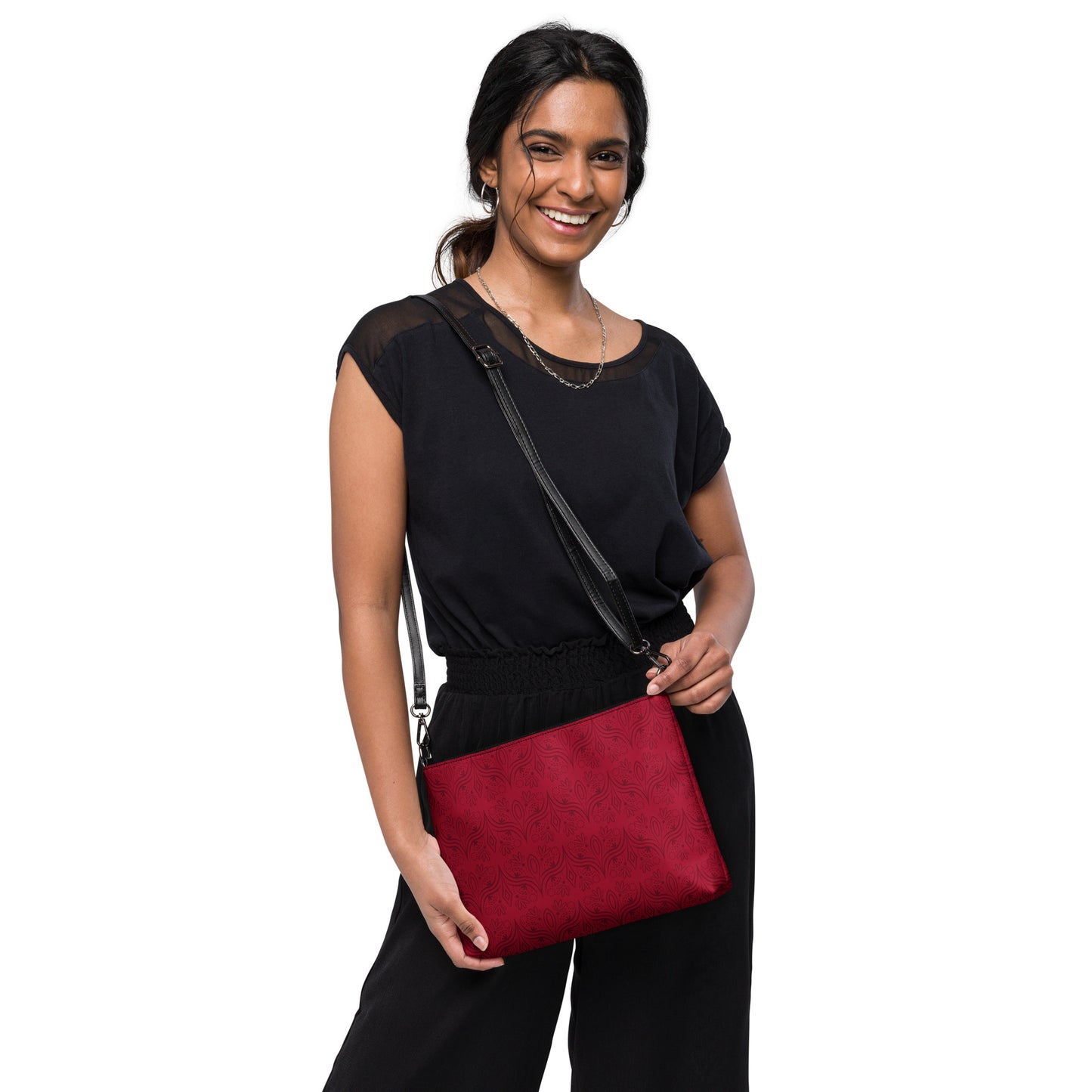 Geometric Star Red Crossbody Bag