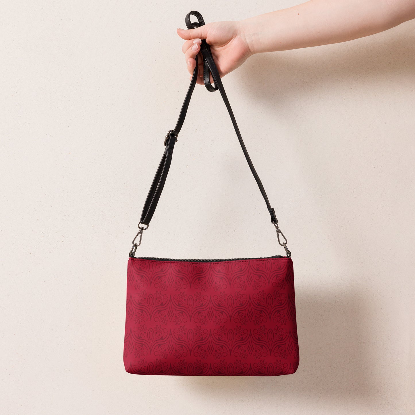 Geometric Star Red Crossbody Bag