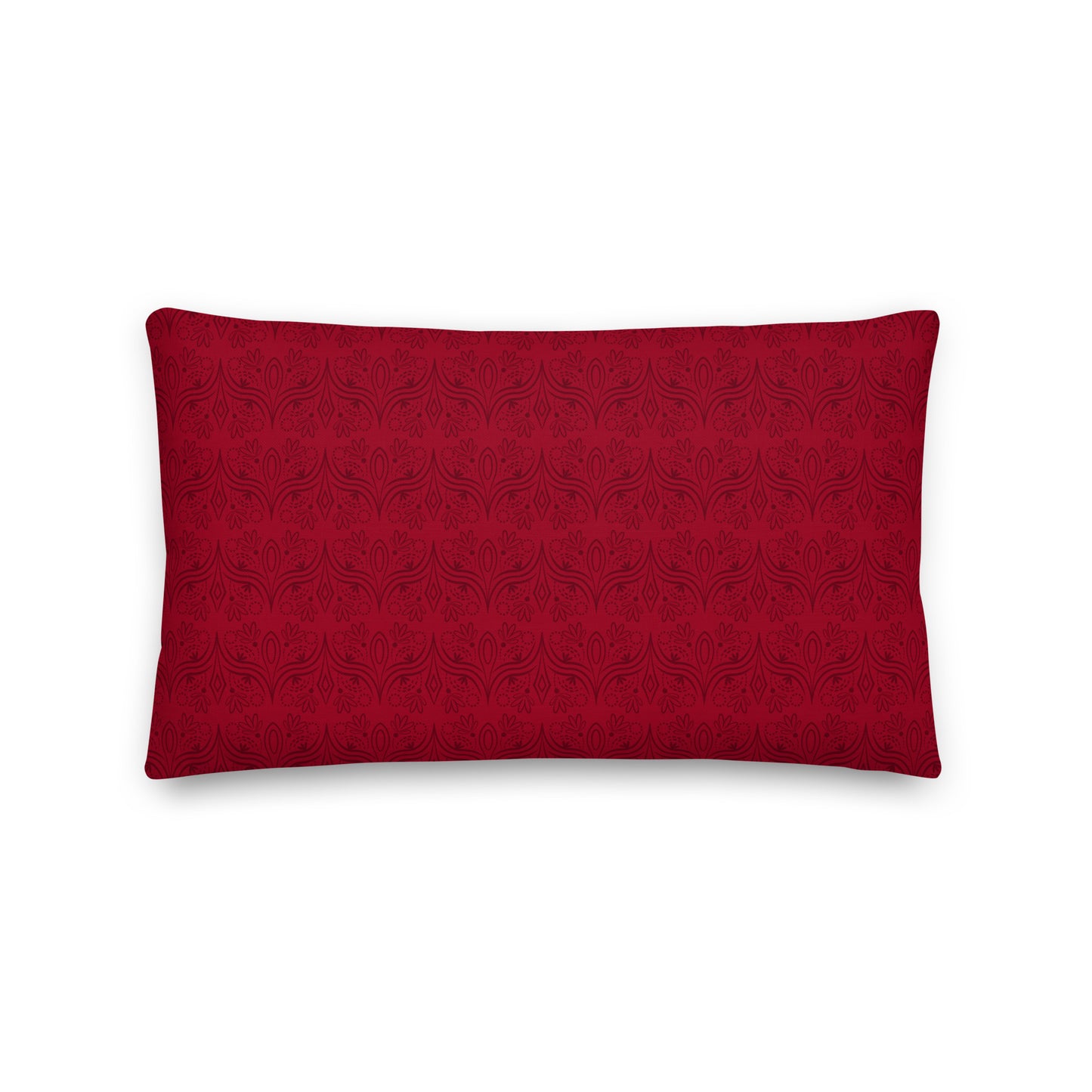 Geometric Star Red Premium Throw Pillow