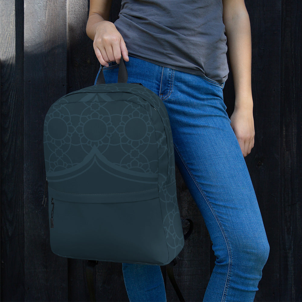 Geometric Winter Blue Backpack