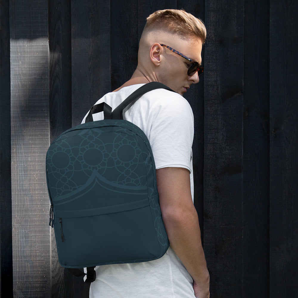 Geometric Winter Blue Backpack