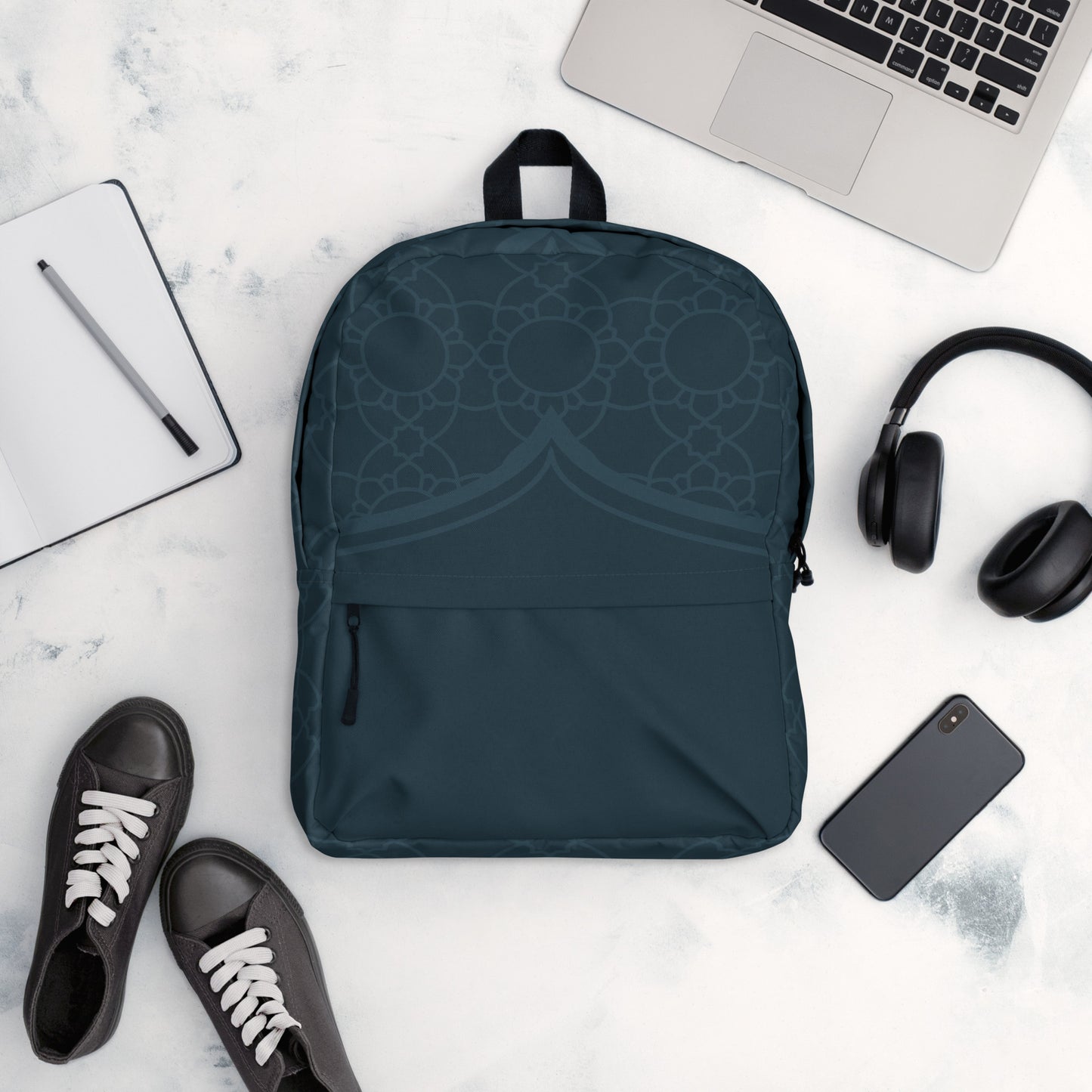 Geometric Winter Blue Backpack