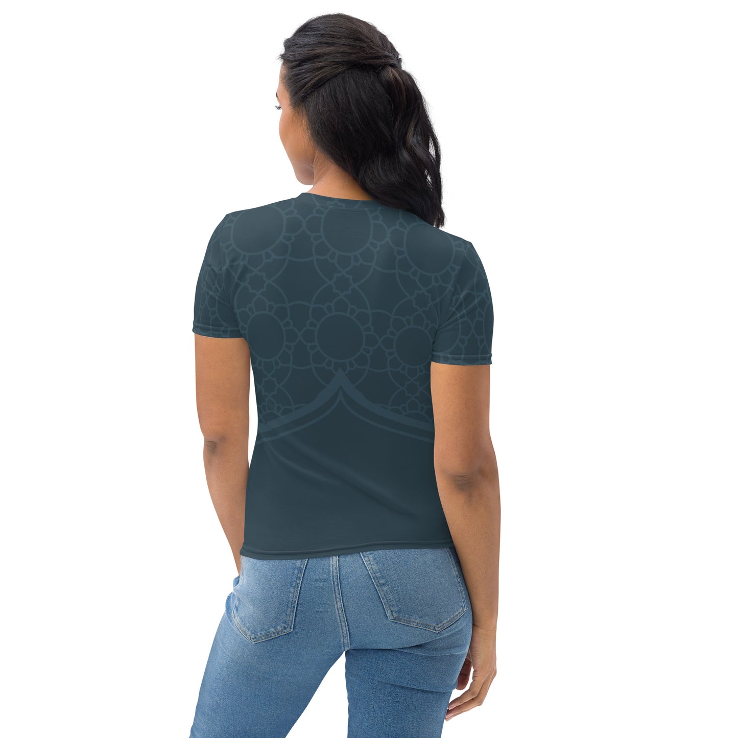 Geometric Winter Blue Women's Crew Neck T-Shirt