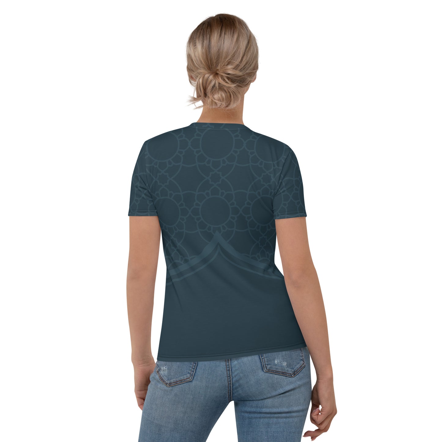 Geometric Winter Blue Women's Crew Neck T-Shirt