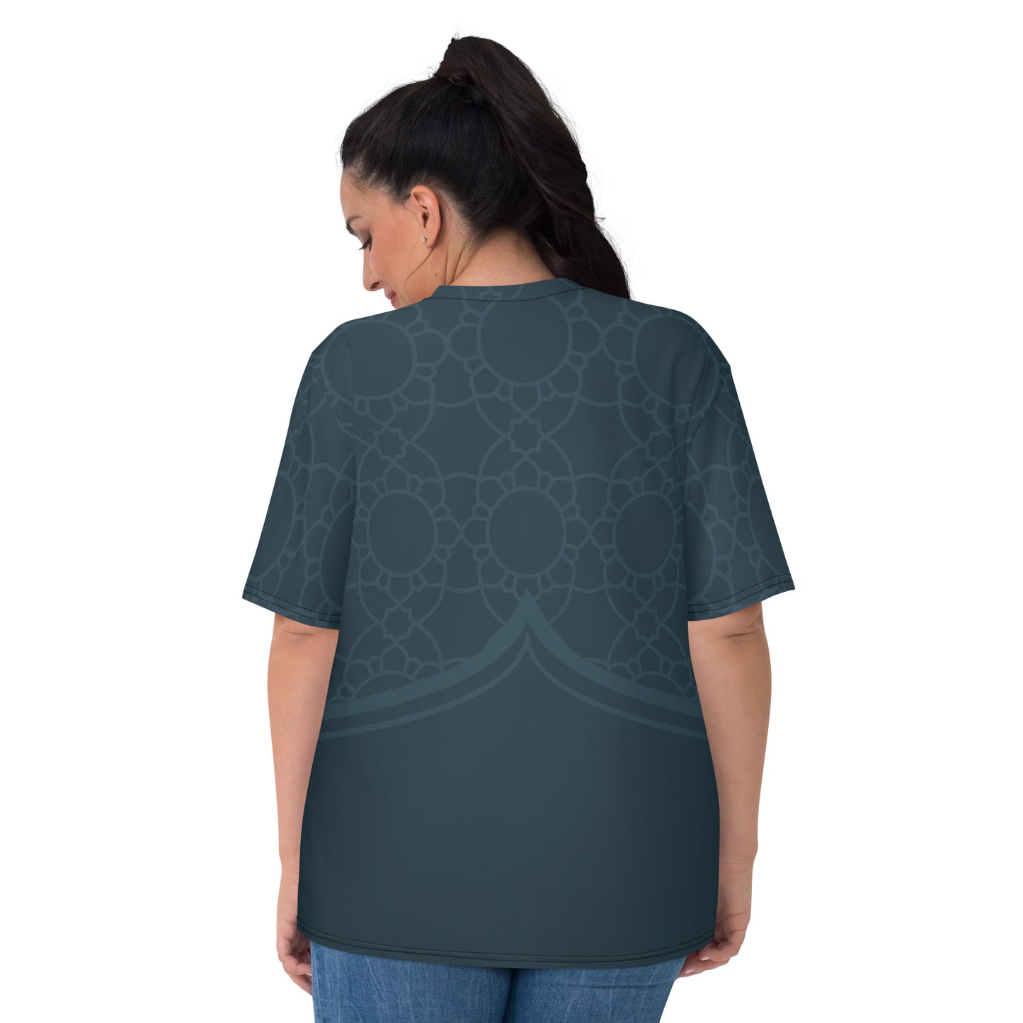 Geometric Winter Blue Women's Crew Neck T-Shirt