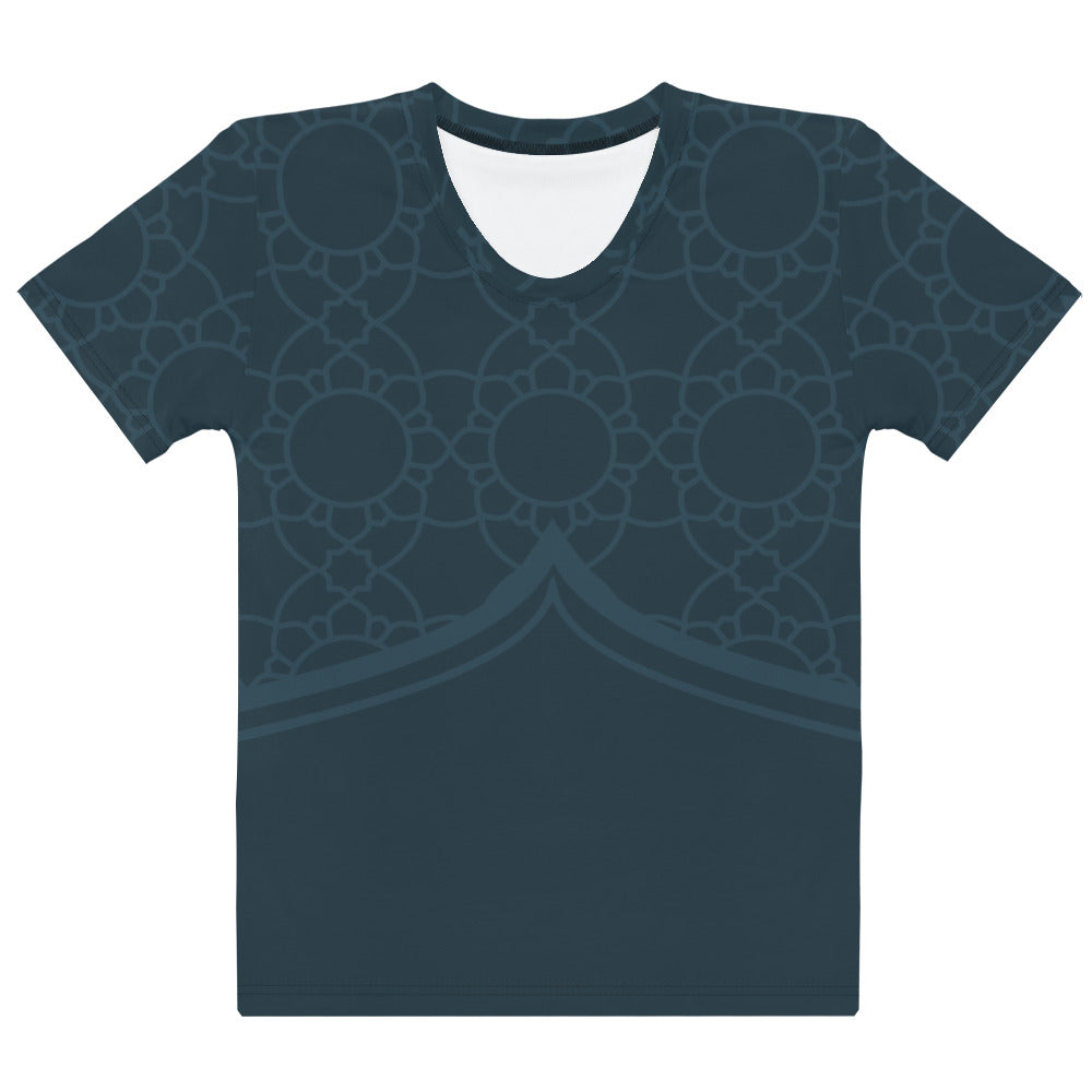 Geometric Winter Blue Women's Crew Neck T-Shirt