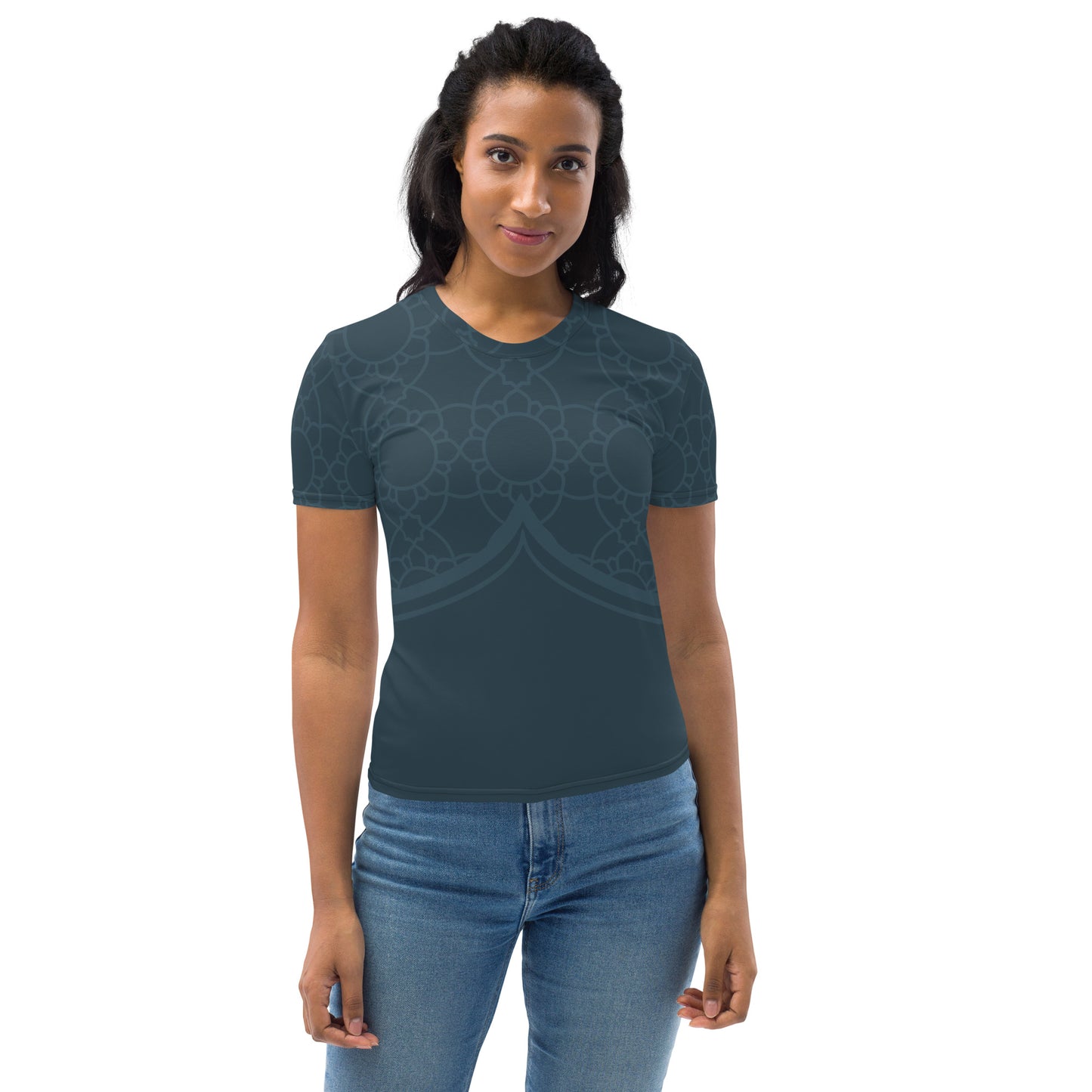 Geometric Winter Blue Women's Crew Neck T-Shirt