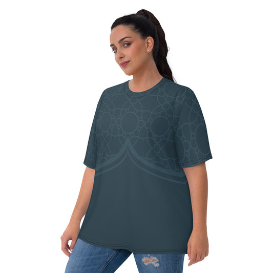 Geometric Winter Blue Women's Crew Neck T-Shirt