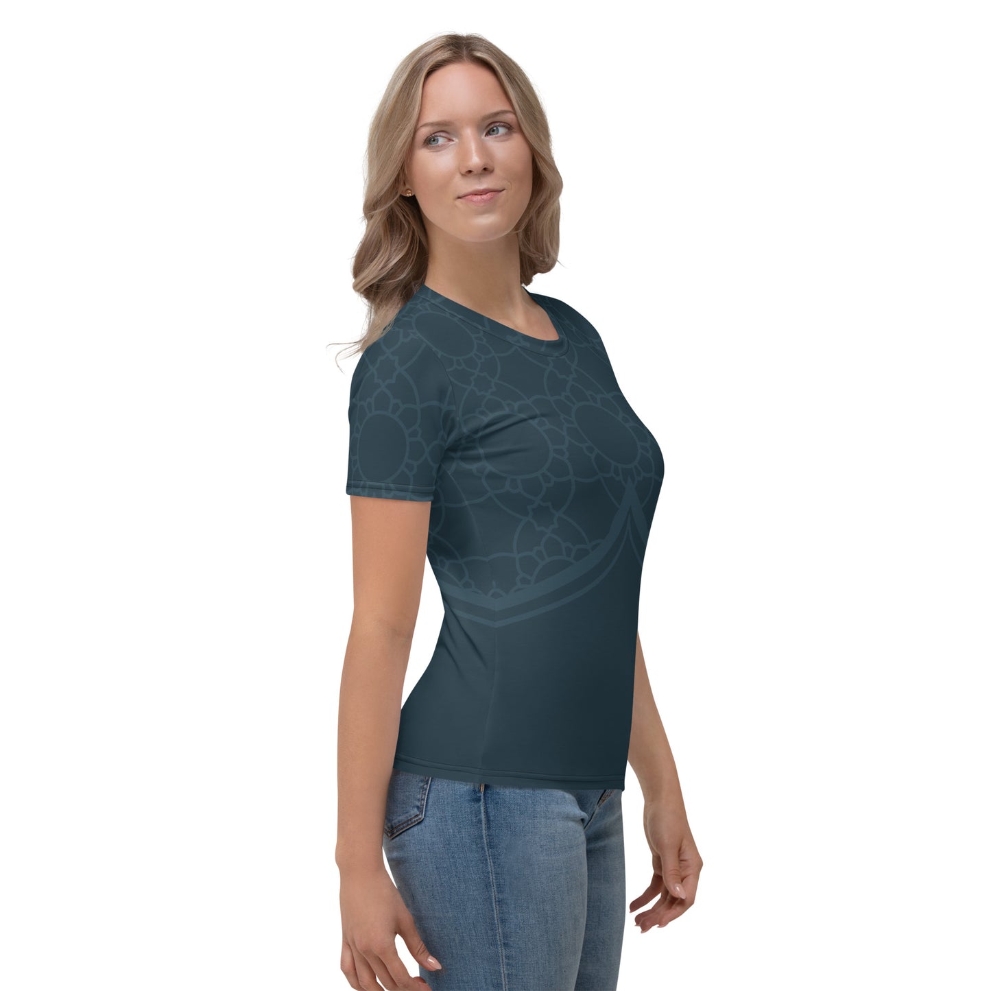 Geometric Winter Blue Women's Crew Neck T-Shirt