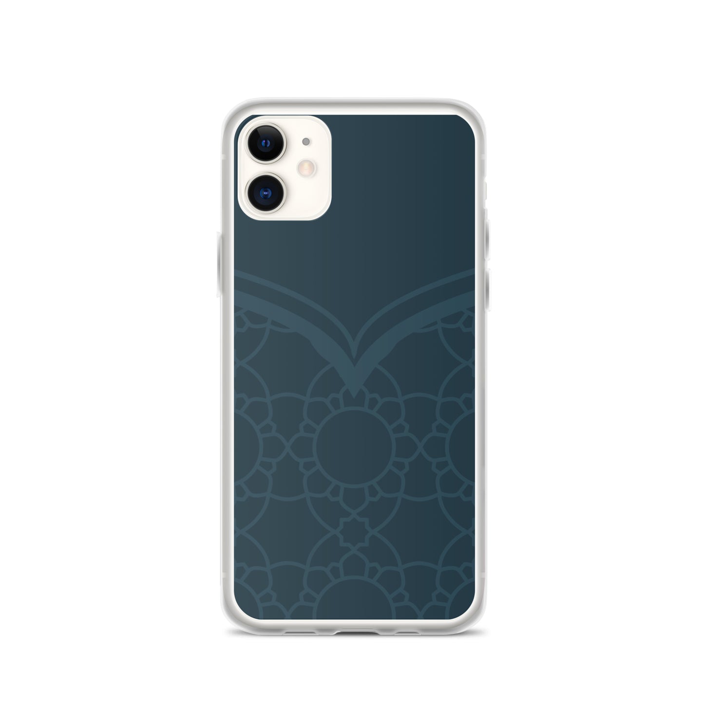 Geometric Winter Blue Clear Case for iPhone®