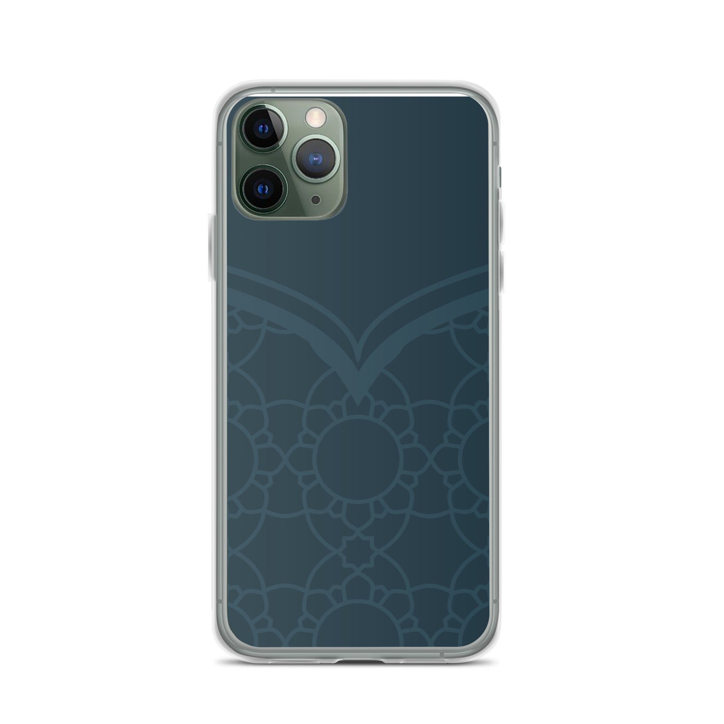 Geometric Winter Blue Clear Case for iPhone®