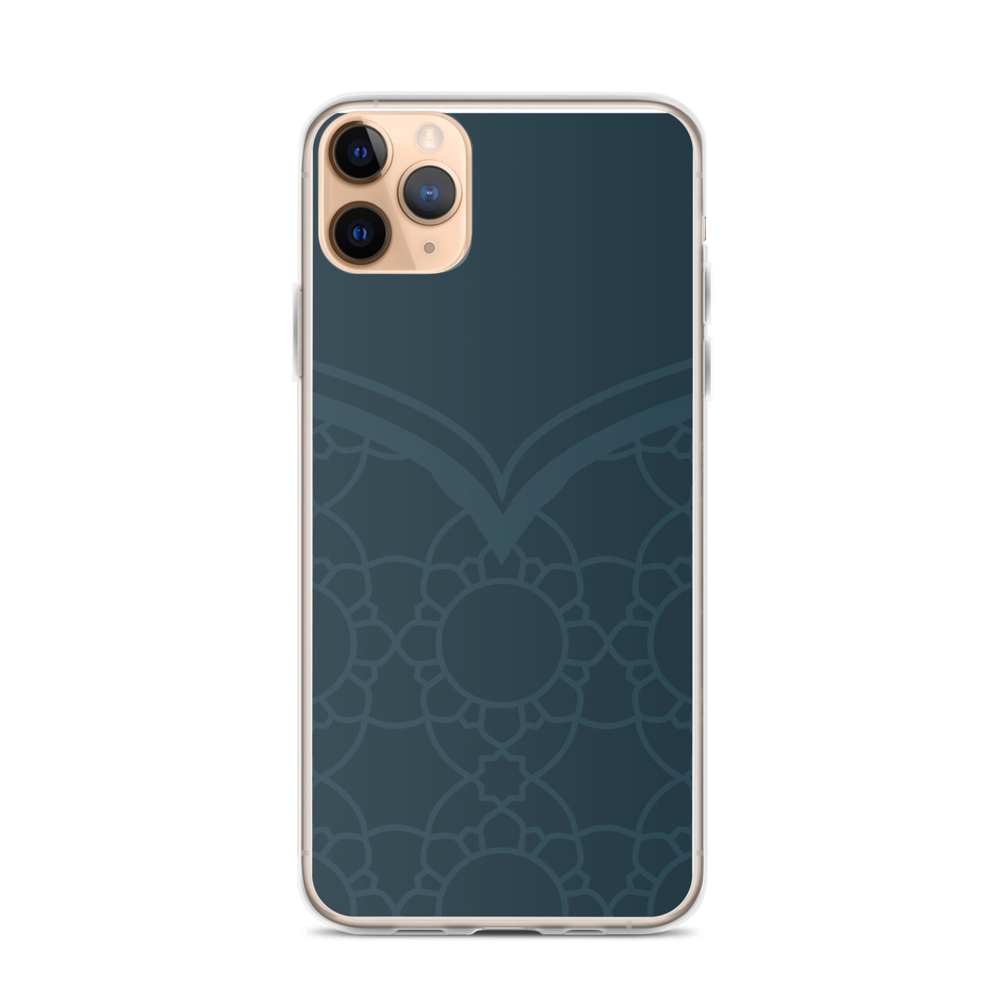 Geometric Winter Blue Clear Case for iPhone®