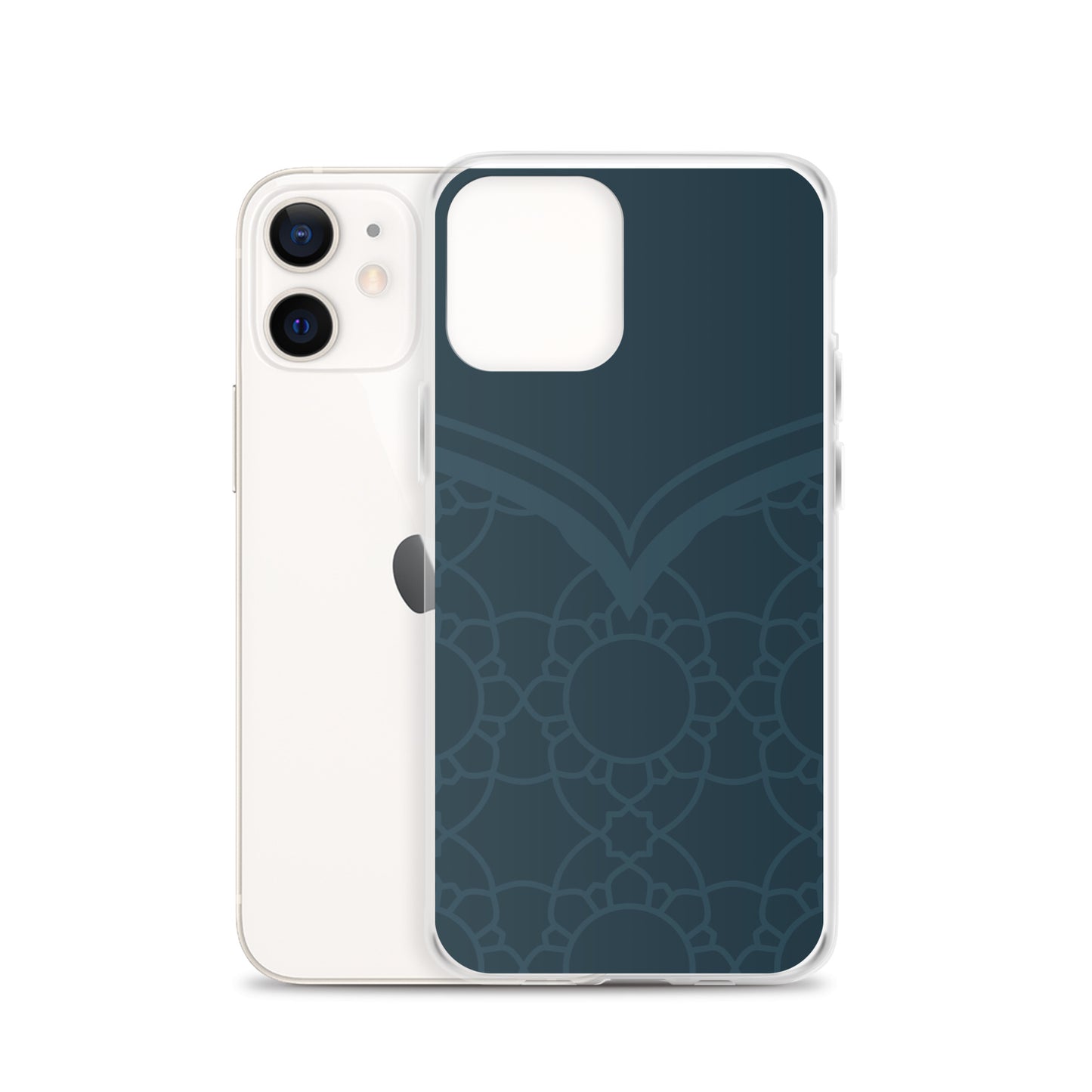 Geometric Winter Blue Clear Case for iPhone®