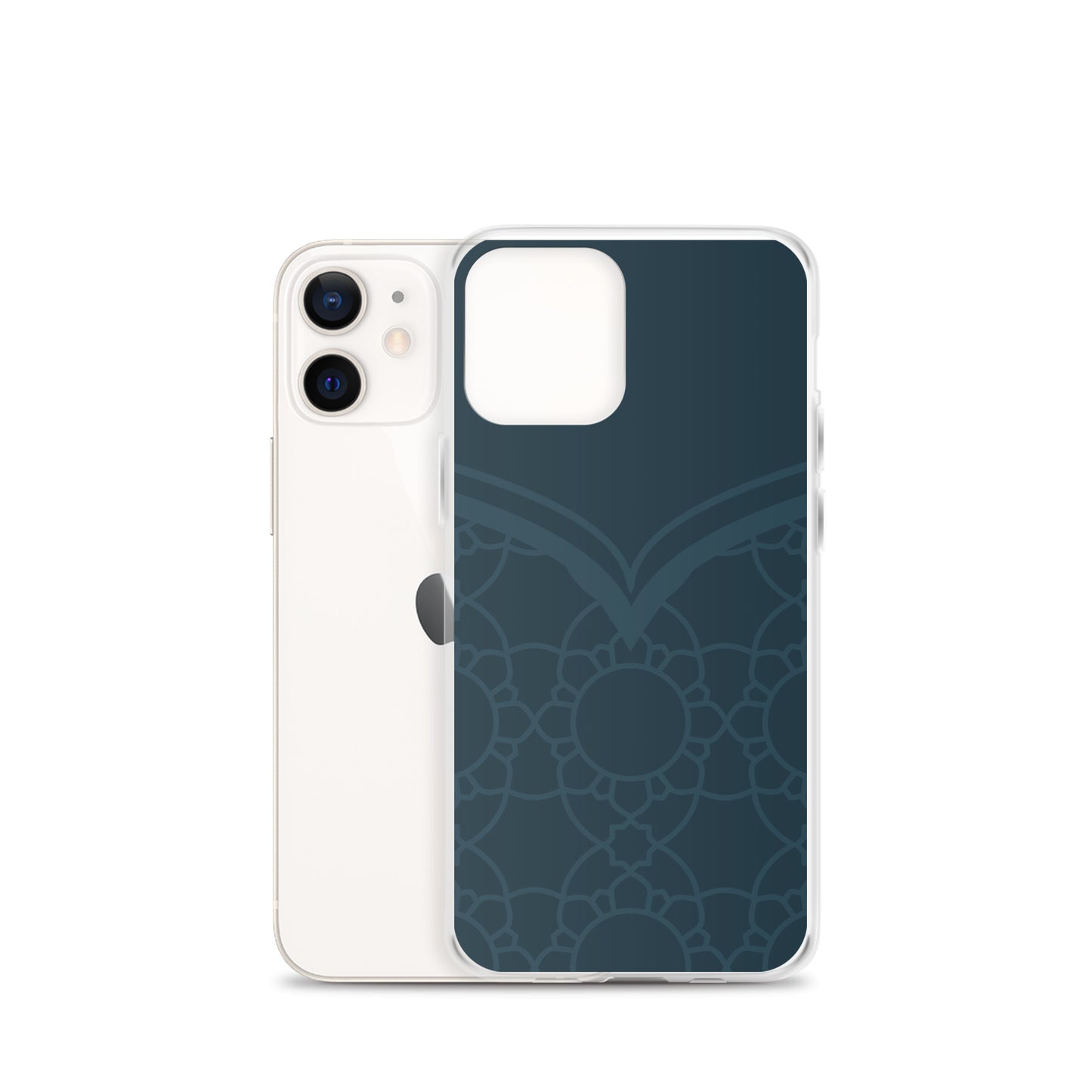 Geometric Winter Blue Clear Case for iPhone®