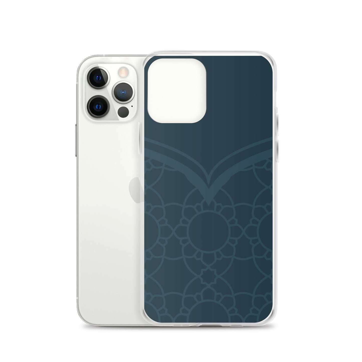 Geometric Winter Blue Clear Case for iPhone®