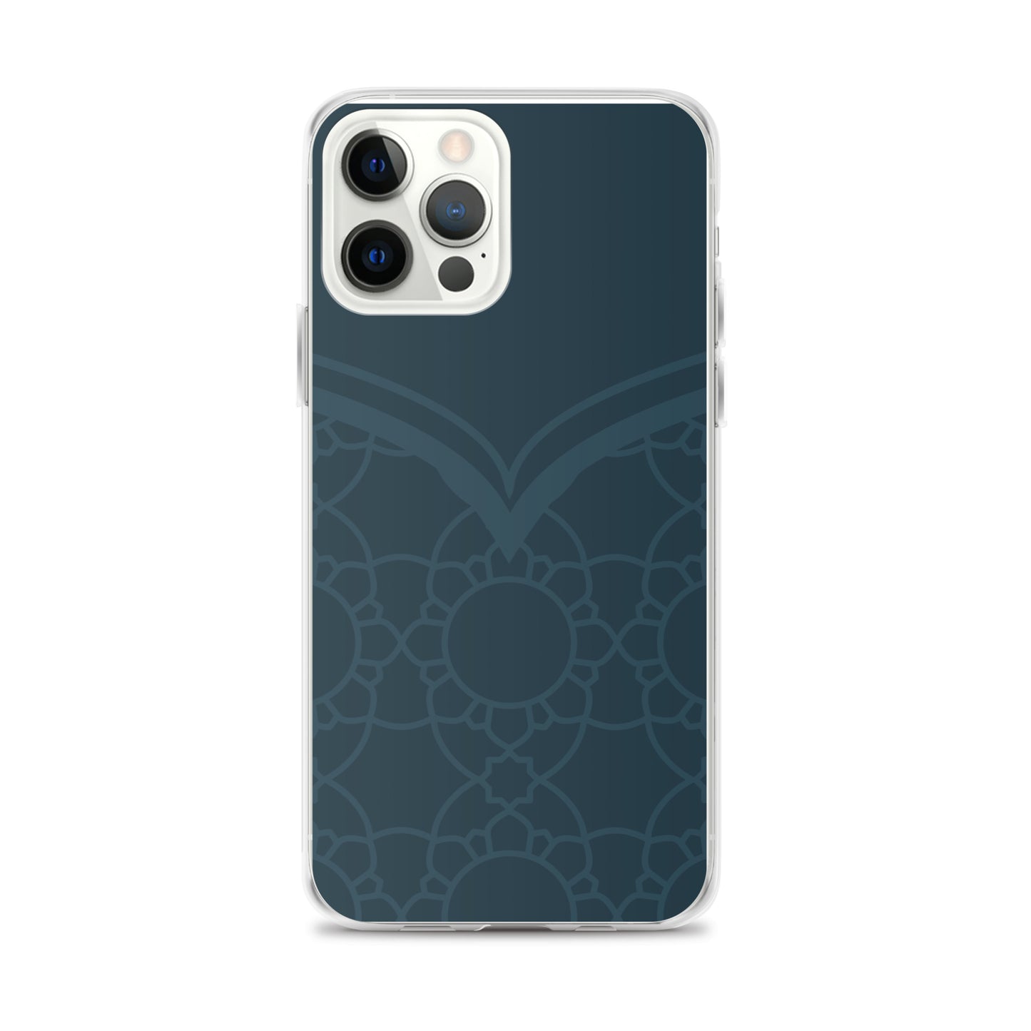 Geometric Winter Blue Clear Case for iPhone®