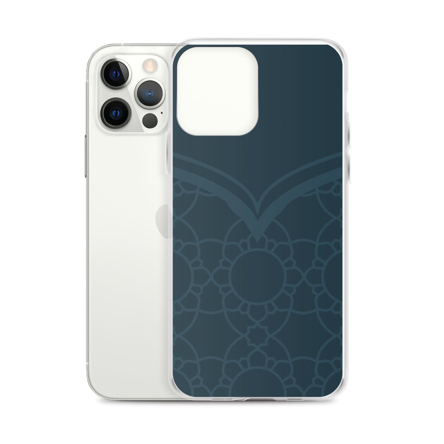 Geometric Winter Blue Clear Case for iPhone®